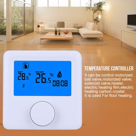 Thermostat de chauffage sans fil RF à écran LCD numérique, régulateur de température pour système de chauffage électrique (1/5)