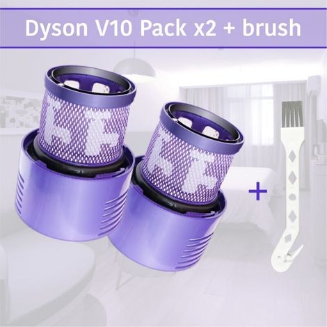 Confezione da 2 filtri di ricambio per aspirapolvere compatibili con Dyson Cyclone V10, codice ricambio 969082-01 (1/4)