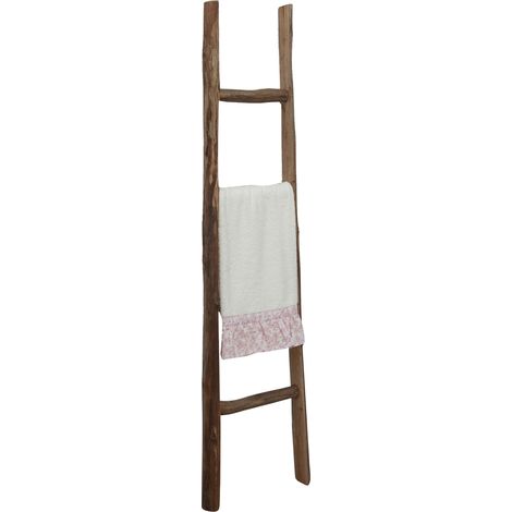 Handtuchhalter Holz-Aufbewahrungsleiter Bodenstehende Handtuchleiter für Badezimmer Moderne dekorative Wandleiter