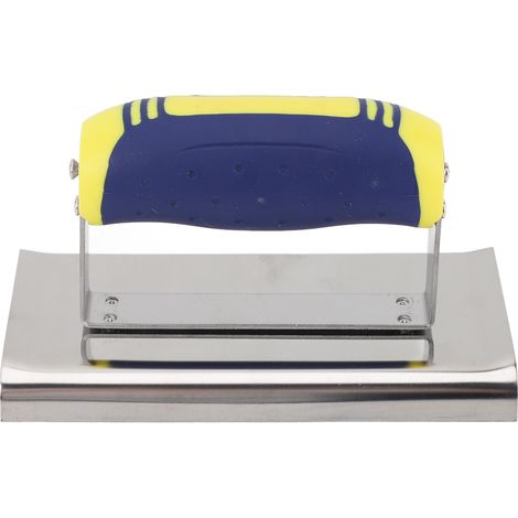 Truelle en acier inoxydable portable pour la finition des murs, spatule d'angle plate avec poignée ergonomique pour les projets de construction (1/5)