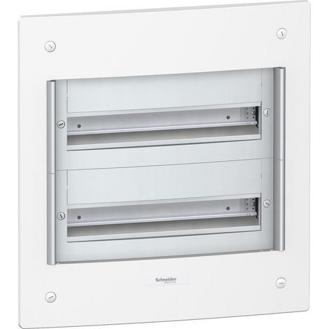 Schneider - Coffret u00e9lectrique PRAGMA - encastru00e9 - 36 modules - 2 rangu00e9es de 18M - PRA32218 (1/2)
