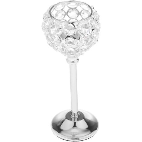 Kristallkerzenhalter, Teelichthalter, Tischdekoration, Bankett-Silver 21.5cm (1/5)
