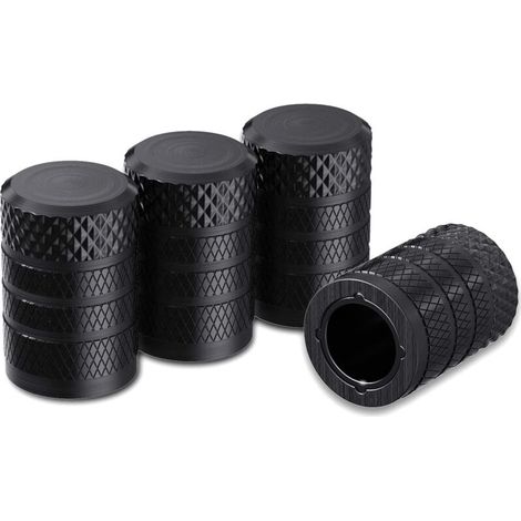Bouchons de valve de pneu, lot de 4, en aluminium anodisé, résistants à la corrosion, universels pour voitures, camions, motos, SUV et vélos. (1/3)