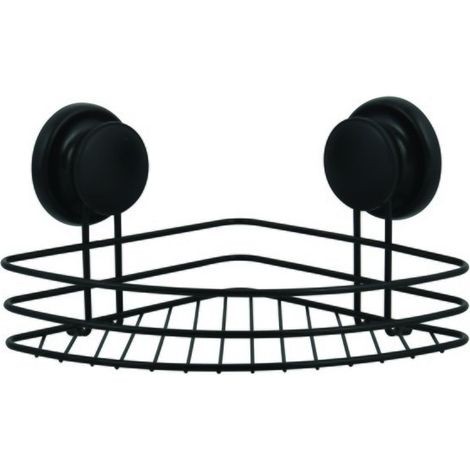 Etagère d'angle de douche à fixer TABARCA Alu & Verre Satiné MSV (1/5)