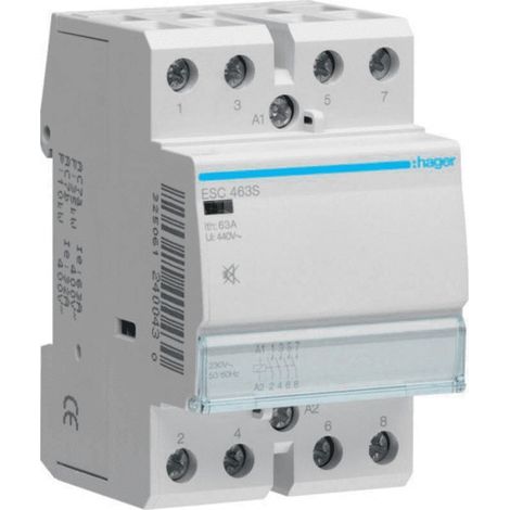 Hager Schütz ESC463S contactor silencioso 63A 4 polos 230V
