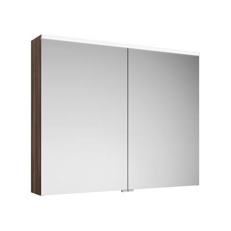 Burgbad Eqio Spiegelschrank mit LED-Beleuchtung, 2 Türen Frassino Dekor Cappuccino 100 cm (1/4)