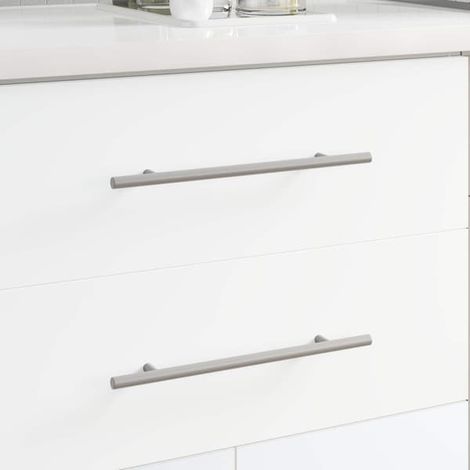 Poignée de meuble, lot de 2, argentée, 300 mm, acier inoxydable (1/5)