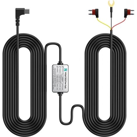Dash Cam Hardwire Kit, Convertisseur 12V-24V à 5V/2,5A avec kit de Fusibles (1/5)