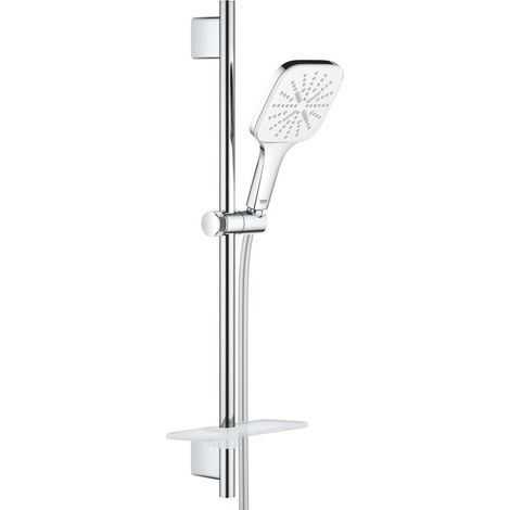 Grohe – Colonne de douche thermostatique avec douche à main 3 jets – Finition chromée – Barre de douche 600 mm – Flexible 1750 mm