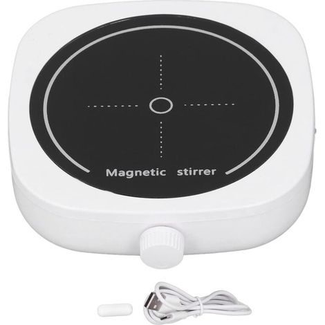 Agitador magnético de 2 L, mini mezclador magnético de calentamiento USB, máquina mezcladora de líquidos para cervecería, investigación científica e industria. (1/4)