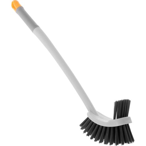 Brosse de toilette à longue poignée 50 cm, double poils, nettoyage sans coins morts (1/5)