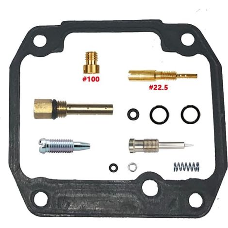Vergaser Reparatursatz für LT-F4WD 250 HJ 1987-1995 250cc ATV Basic Kit Für LT-F4WD 250 HJ Einzylinder Hauptdüse 100 Pilotdüse 22.5 Nitril-Dichtungen POM-Teile kraftstoffbeständ