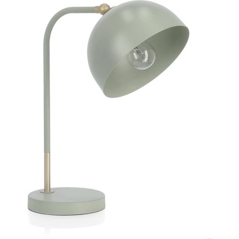 Lampada da tavolo "Glasgow" in acciaio h 41 cm -Nero (1/4)