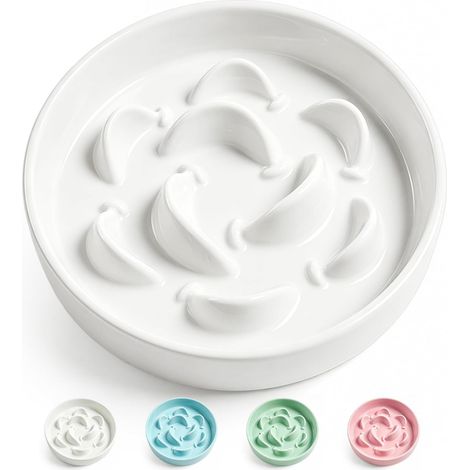 Gamelle chat anti-glouton - Céramique labyrinthe 16 cm - Pour croquettes et pâtée - Anti-glouton (1/5)