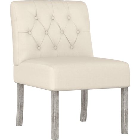 Fauteuil de Salon,Chaise,Fauteuil sans accoudoirs lin design de boutons CFW449992 (1/5)