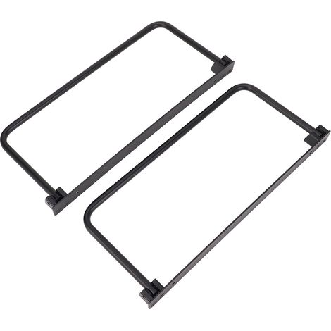 2 sets étagères à chaussures rabattables camping-car alliage aluminium murales compactes pour salon hôtel noir (1/5)