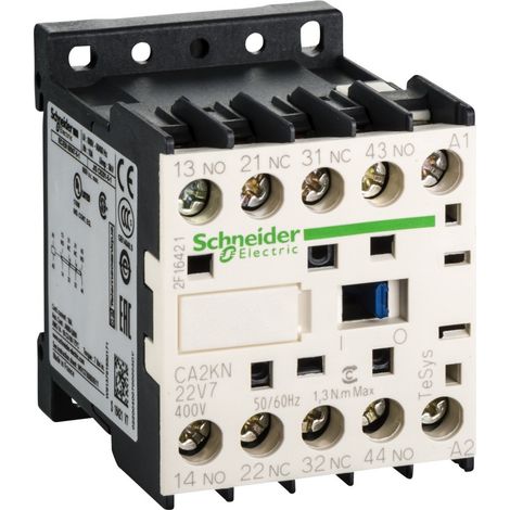 contacteur auxiliaire k - tesys - 10a - 2f+2o - 400v ac - schneider electric ca2kn22v7 (1/4)