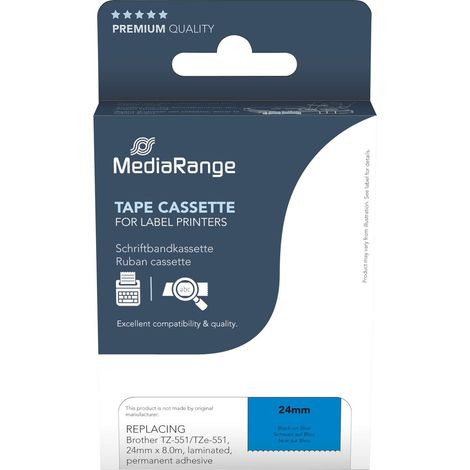 Ruban MEDIARANGE MRBTZ551, remplace Brother TZ-551/TZe-551