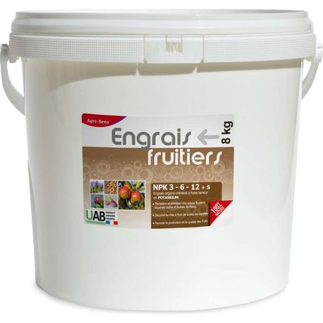 Ferti Fruitiers - Engrais pour arbres fruitiers - Seau 8 kg (1/4)