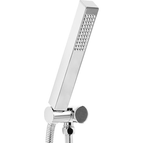 Ducha de mano moderno clásico cuadrado 1 modo de rociado metal plateado Yarari