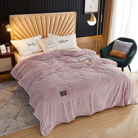 Couverture Nap - Velours Corail - Pour Bureau Canapé ou Climatisation - 150 x 200 cm - 1 Pièce (1/5)