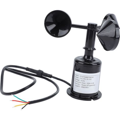 Anémomètre Capteur de Vitesse de Vent 3 Pales Haute Précision avec Câble 0.8 m 5V DC (1/5)