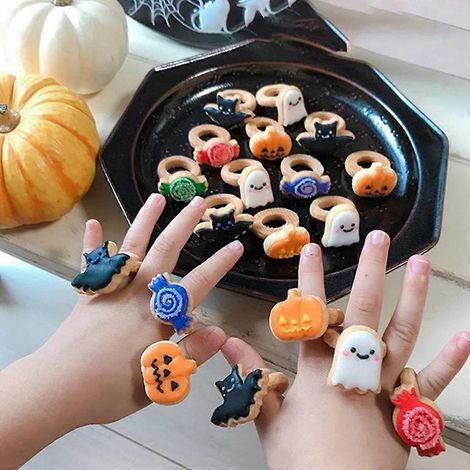 9 pièces pour une bague créative, ustensiles de pâtisserie d'Halloween, faciles à nettoyer, pour enfants (1/4)