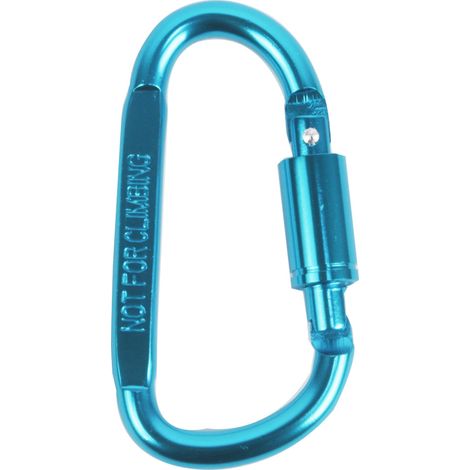 Lot de 9 mousquetons Lixada en alliage d'aluminium avec anneau en D et verrouillage à vis, comprenant un crochet de suspension et un anneau en fil d'acier, pour le camping et la randonnée. (1/5)