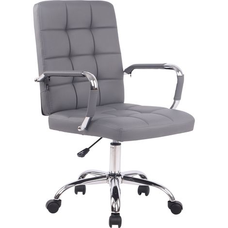 Silla de Oficina Deli Pro Cuero Sintético Gris