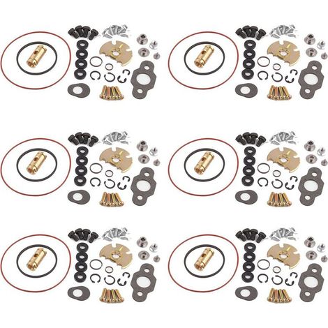 Kit de reparación y reacondicionamiento de turbocompresores de 6 piezas para GARRETT GT1549, GT1749, GT1752, GT1849, GT1852, GT2052, GT2056 y GT2256.
