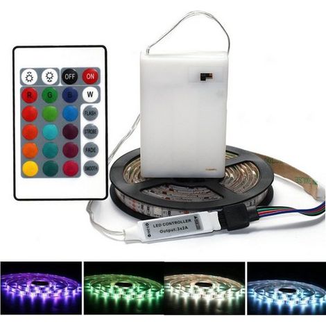 Ruban LED, Bande LED, LED Stripe changement de couleur, infrarouge, télécommande, étanche,0.5M, KINSI (1/5)