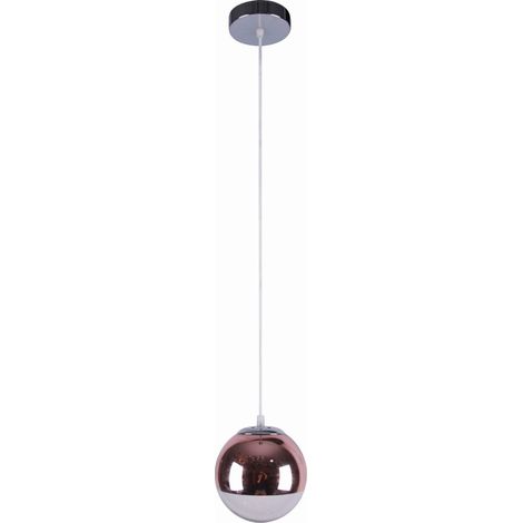 Lampada a sospensione Candellux Gaze vetro oro rosa E27 Ø20 (1/2)