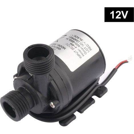 Pompe a Eau 12v, Pompe à Eau Submersible sans Balai, pour la Circulation de l'eau de la Piscine de Fontaine Solaire d'aquarium d'étang de Bassin (1/5)