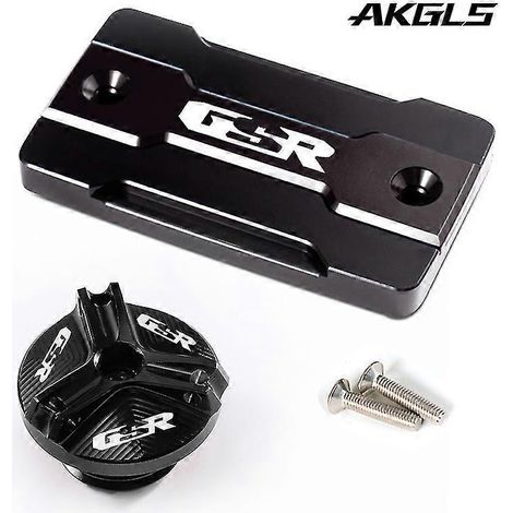 Accessoires pour motos Suzuki GSR 750, 400 et 600 : bouchon de réservoir de carburant et bouchon de remplissage d'huile moteur (GSR-A, noir) (1/4)