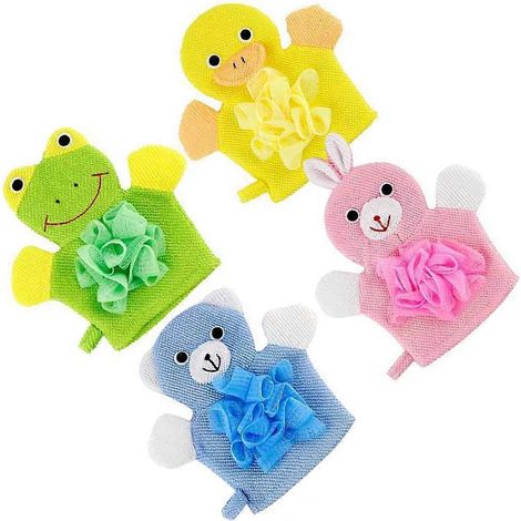 Gant de toilette, gant de bain, gants de toilette pour enfants, gants de lavage pour enfants (1/5)