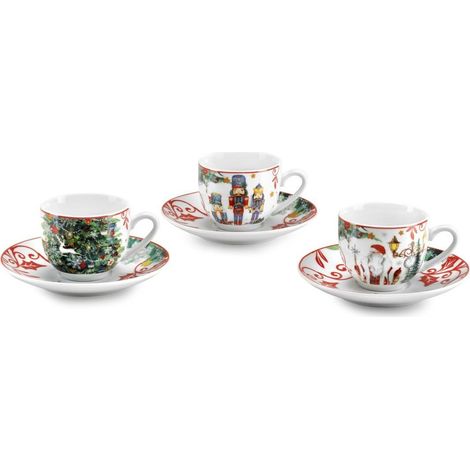 Fade set caffè Xmas Dream porcellana fine 6 persone