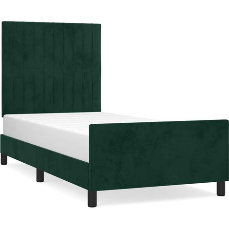 Maison Exclusive - Giroletto senza Materasso Verde Scuro 100x200 cm in Velluto (1/5)