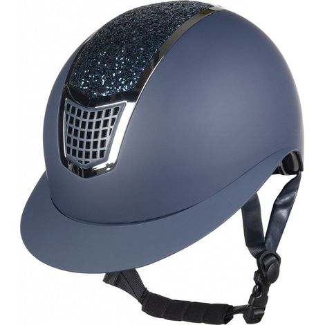 Casco da equitazione con imbottitura intercambiabile e rotella Glamour Shield omologato VG1: 56-58 cm, nero /nero 9190 (1/5)