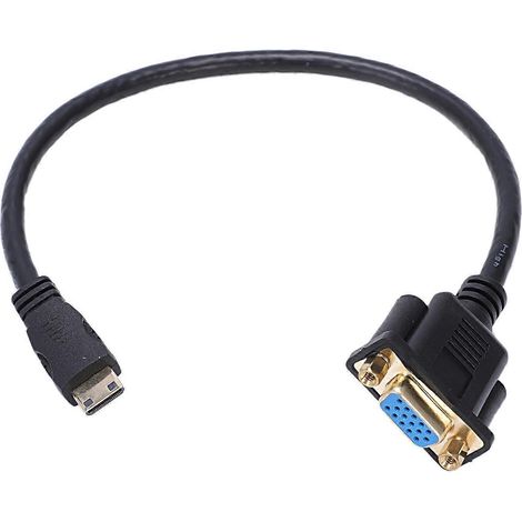 Adaptateur câble convertisseur Mini HDMI vers VGA (connecteur mâle/femelle) 0,3 m (1 pi) (1/5)