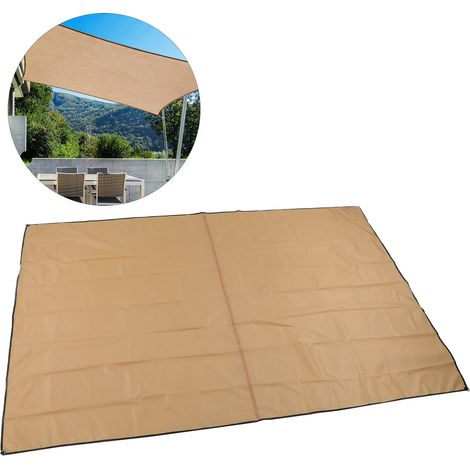 Toldo parasol Oxford resistente a los rayos UV, 2x3 m, portátil, plegable, fácil de limpiar, para jardines y piscinas, con 4 cuerdas. (1/5)