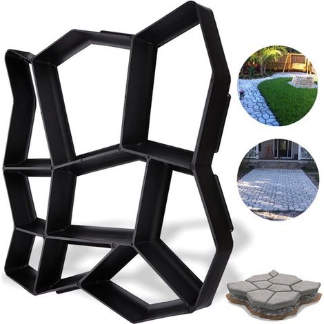 Moule en plastique pour allée de jardin en béton (1 pièce) – Convient pour le jardin, l'allée et la terrasse, résistant à l'usure et à la corrosion. (1/5)