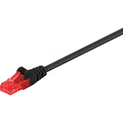 Câble Goobay Cat6 U/UTP CCA 15m Noir, pour connexion Internet, réseau Ethernet LAN, connexion filaire