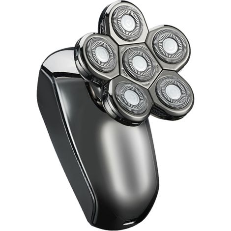 6-in-1 Multifunktionsrasierer mit LCD-Bildschirm, IPX7 wasserdicht, schwimmfähig, hautfreundlich, ideal für rasierte Köpfe und Bärte.