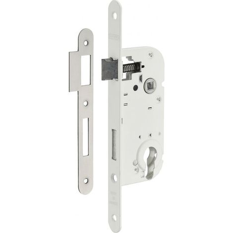 Serrure à larder encastrable 40mm – Coffre acier 135x59mm – Pêne réversible sans démontage – Compatible cylindres profilés (1/3)