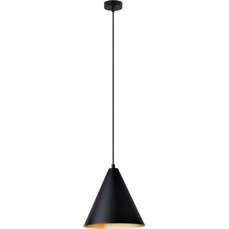 Lampada a Sospensione Rebel, Acciaio verniciato a polvere, Nero, Oro, 23,5x100x24 cm (1/4)