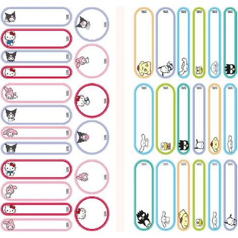 BLISTER 36 ETIQUETAS ADHESIVAS LAMINADAS HELLO KITTY