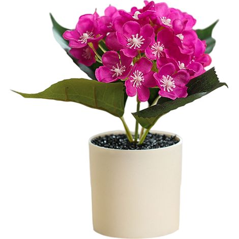 Hortensia Artificiel - Plante Verte en Pot - Décoration Intérieure Maison Bureau Café - 1 Pièce (1/5)