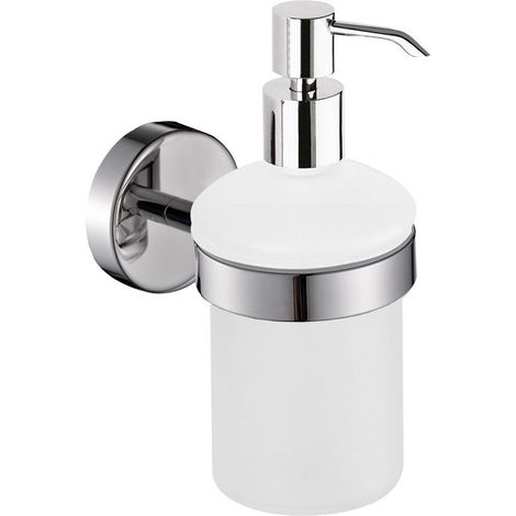 Dosificador De Jabón Pulido Capacidad 180 Ml Cristal/Acero Aisi 304 - Fijación Con Tornillos Incluidos  Loto