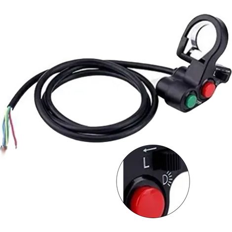Motorradschalter, Dreifunktionsschalter zum Anschluss von Motorrädern ohne Batterie (kein Muster verfügbar, in Entwicklung) (exklusiv für Mexiko). (1/5)