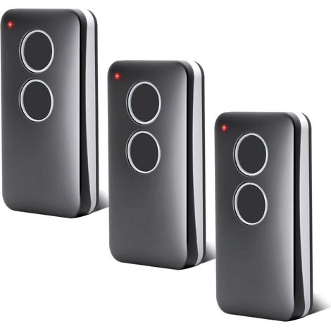 Lot de 3 Telecommandes pour Porte de Garage - 433,92 MHz - 2 Canaux - Compatible avec V2 PHOX 2, V2 PHOX4, V2 TRC4,V2 TSC4, V2 Phoenix 2, V2 Phoenix 4, Rolling Code (1/5)